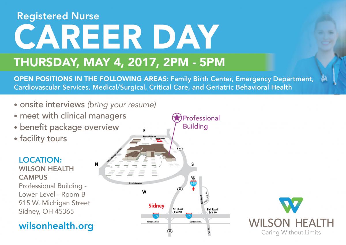RN Career Day Set for May 4 Wilson Health